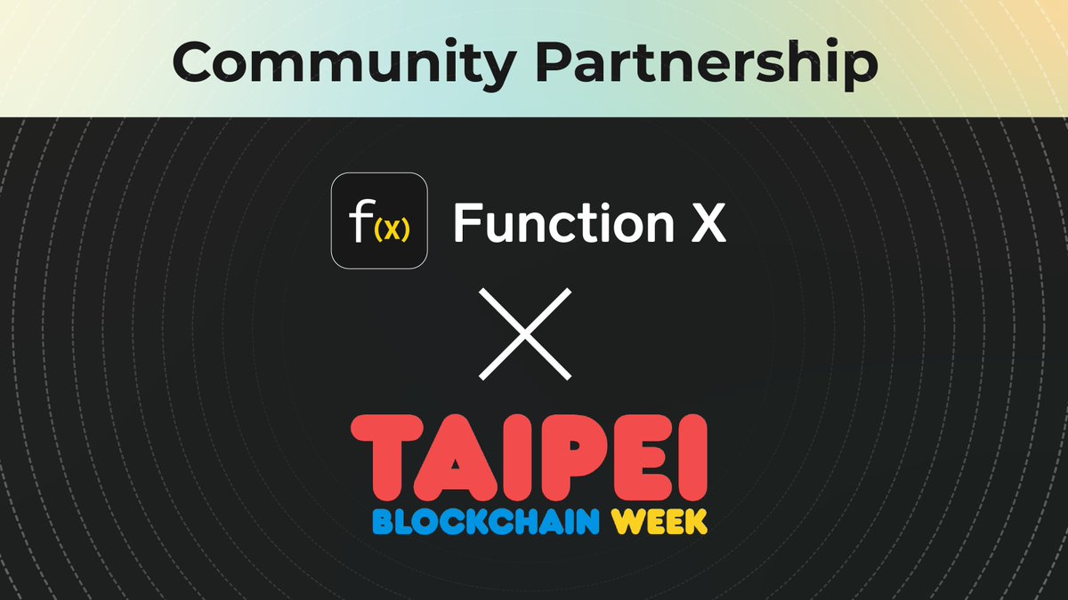 Pundi AI (@pundiai) on Twitter photo 🚀 We're excited to announce #FunctionX as a Community Partner for the upcoming Taipei Blockchain Week 2023!
As part of this collaboration, you can snag a 50% off on admission passes using the code “MARGINX50”
See you in <a href="/TaipeiWeek/">Taipei Blockchain Week</a> 🇹🇼! 🚀 We're excited to announce #FunctionX as a Community Partner for the upcoming Taipei Blockchain Week 2023!
As part of this collaboration, you can snag a 50% off on admission passes using the code “MARGINX50”
See you in <a href="/TaipeiWeek/">Taipei Blockchain Week</a> 🇹🇼!