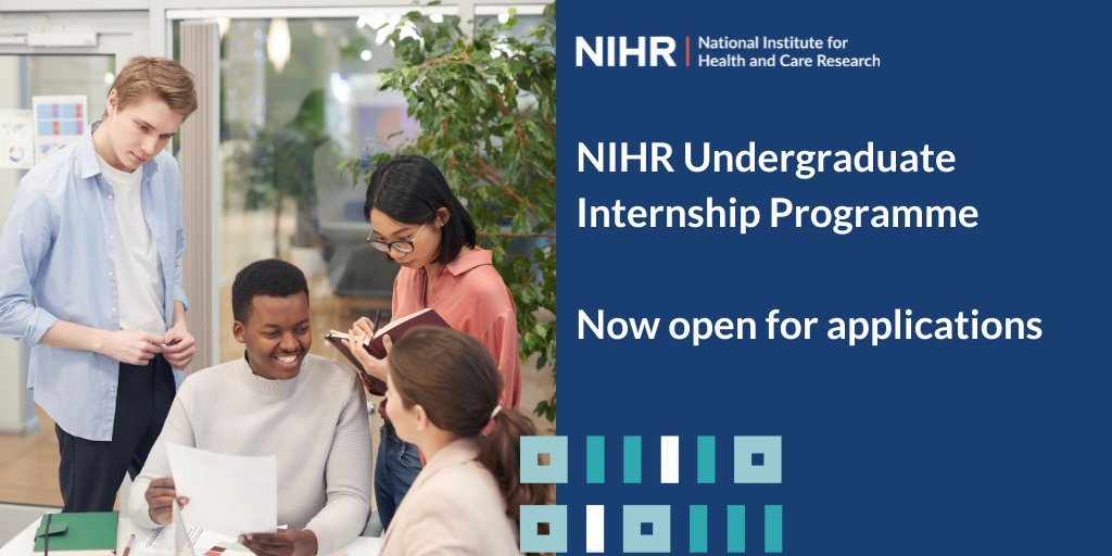 The NIHR Undergraduate Internship Programme aims to attract students from underrepresented professions to consider a career in health and social care research. Apply to host interns: nihr.ac.uk/funding/nihr-u…