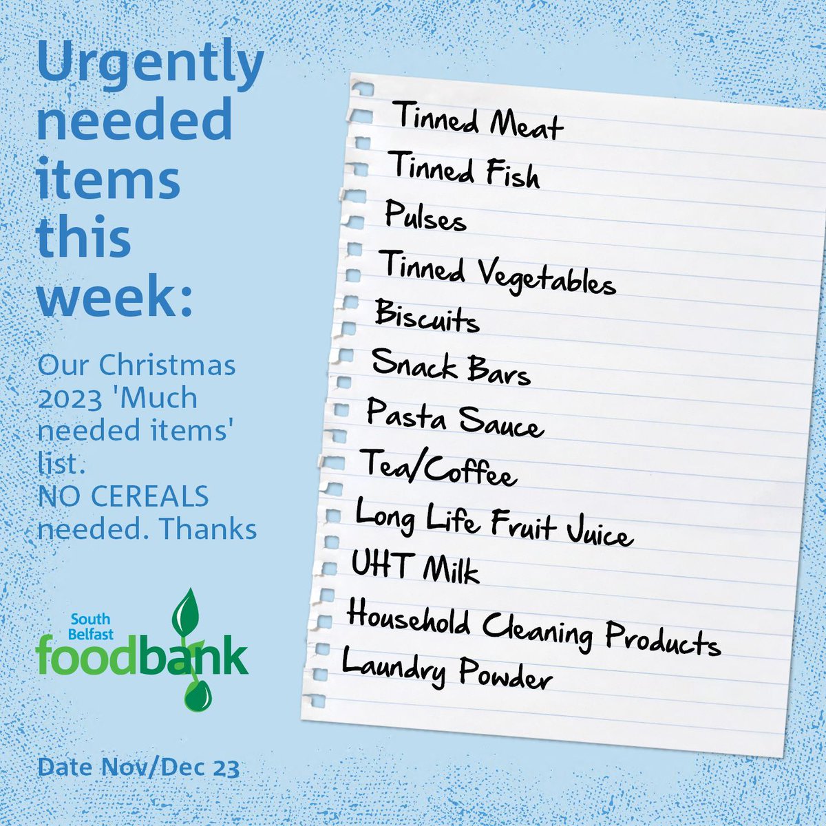 🛒 🛒 📣 Below is our **2023 Christmas MUCH NEEDED ITEMS List**.

Whilst you're shopping, you could grab an item from this list and drop it into the cage - SIMPLE!

If you could kindly only stick to these items only, we would be so grateful

Thanks 💚 

(Please share)