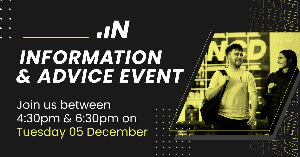 Not sure what you want to study? 🤔 Join us at our upcoming Information & Advice Event on Tuesday 5 December to meet our course tutors, take a tour around campus and secure your application 🤩 Sign up now 🔗 orlo.uk/nQRR4