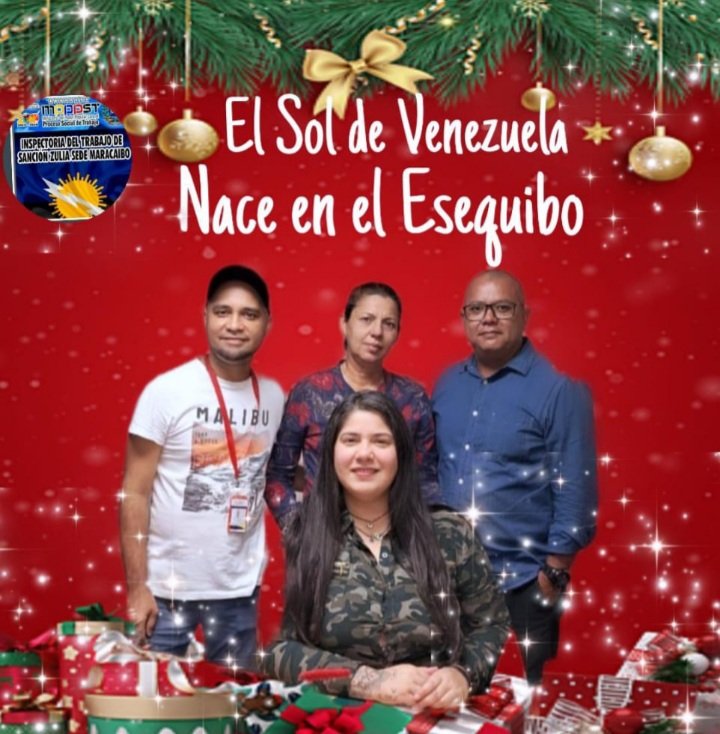 La Inspectoria del Trabajo de Sanción Zulia les desea Navidades felices y un victorioso año 2024 #elsoldevenezuelanaceenelesequibo