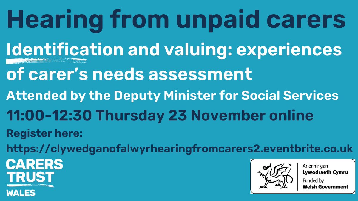 ⌛️Just 24 hours left to register for our online event on #CarersRightsDay with @JulieMorganLAB Join us to share your experiences of carers needs assessment and have your voice heard! Register here: …yrhearingfromcarers2.eventbrite.co.uk