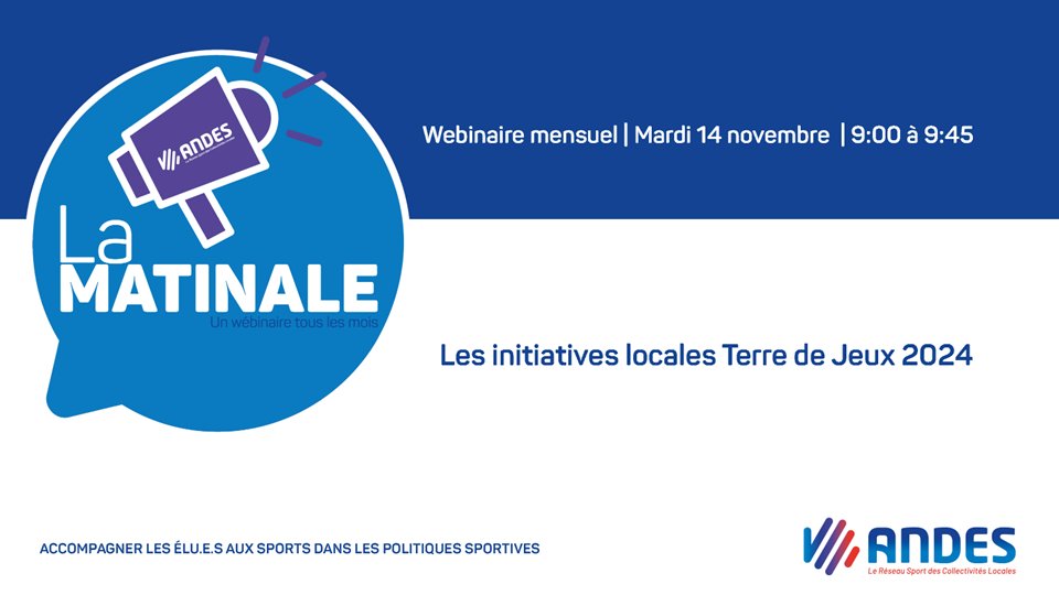 [#MatinaleANDES] Deuxième Matinale ANDES hier avec près de 90 personnes connectées.

Animée par Christian TELLIER et avec l'intervention de <a href="/RaphLeclerc/">Raphaël Leclerc 🌟</a> de <a href="/Paris2024/">Paris 2024</a>, Valérie BOZZI, Charles CILLIERES et Rosita HOFFMAN
 
▶  andes.fr/actualites/rep…