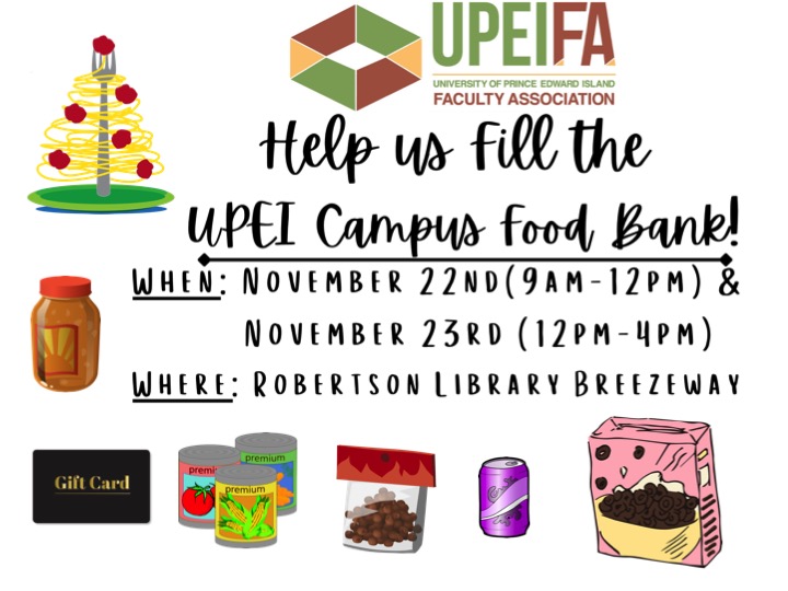Please help us fill up the UPEI Campus Food Bank!