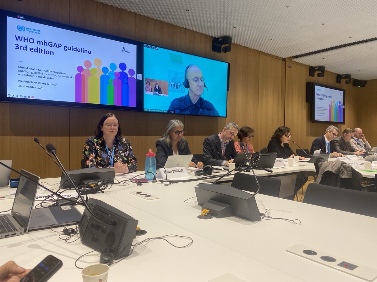 WinklerPetr's tweet photo. Pre-launch of the 3rd edition of the WHO mhGAP guidelines, probably the most influential tool facilitating evidence-based global mental health care development in the last 15y. #bettermentalhealth4all https://t.co/88nz5vbJyz
