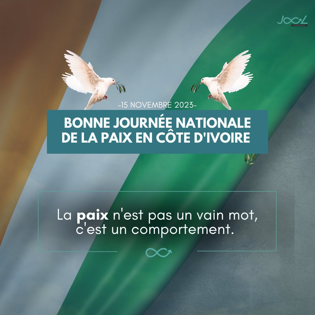 "La paix n'est pas un vain mot mais un comportement."✨🙏🏾
👉Connaissez-vous le célèbre auteur de cette citation ? (écrivez-le en commentaires)

Bonne journée nationale de la paix en Côte d'Ivoire.🇨🇮🕊️

#journéenationaledelapaix #cotedivoire