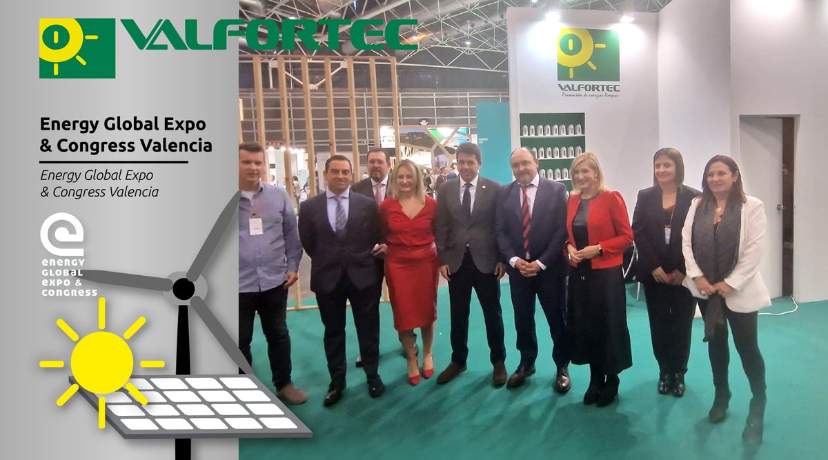 Valfortec's tweet photo. En la jornada de ayer de 🔋 @EnergyGlobalVLC tuvimos el placer de 👏 recibir en nuestro stand a @carlos_mazon_, President de la @generalitat. 😉Fue una visita muy agradable donde Fidel Roig, CEO de #Valfortec, tuvo la oportunidad de presentarle la ☀ empresa con mucha cercanía. https://t.co/qn4fKtqEuQ