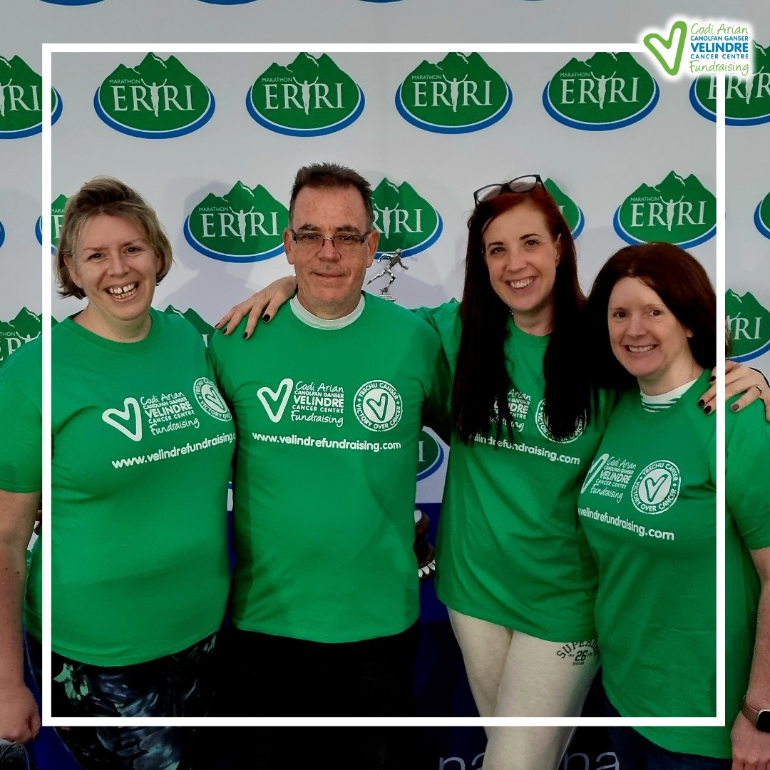 🏃 Team Plodders, consisting of Julia, Branwen, Amanda-Jane and Chris, ran Marathon Eryri in October. 'We ran to raise money for Velindre, for the amazing work it does. I lost my much loved and very dear father-in-law to cancer last month so we ran in honour of him.' 💚