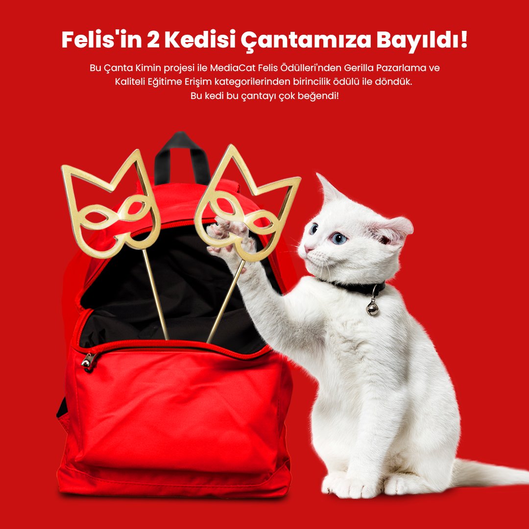 heybeworks's tweet photo. Türk Eğitim Vakfı ile gerçekleştirdiğimiz “Bu Çanta Kimin?” gerilla pazarlama projesi ile MediaCat Felis Ödülleri'nde Gerilla Pazarlama ve Kaliteli Erişime Eğitim kategorilerinde birincilik ödülünün sahibi olduk.

Heyecanlı, mutlu ve gururluyuz! 😻😸😽

@TEVKurumsal https://t.co/BnP5miruqe