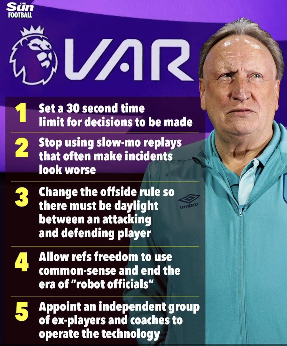 warnockofficial's tweet photo. Love to hear your thoughts on this and what you would do with VAR

Getting rid of it isn’t an option though! 🤣 https://t.co/aKasxCNqzN