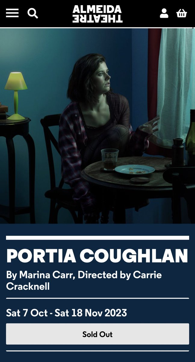 Anyone selling 2 tickets for Fri or Sat #portiacoughlan at <a href="/AlmeidaTheatre/">Almeida Theatre</a> ?? I got two tickets for Thursday that am happy to swap!