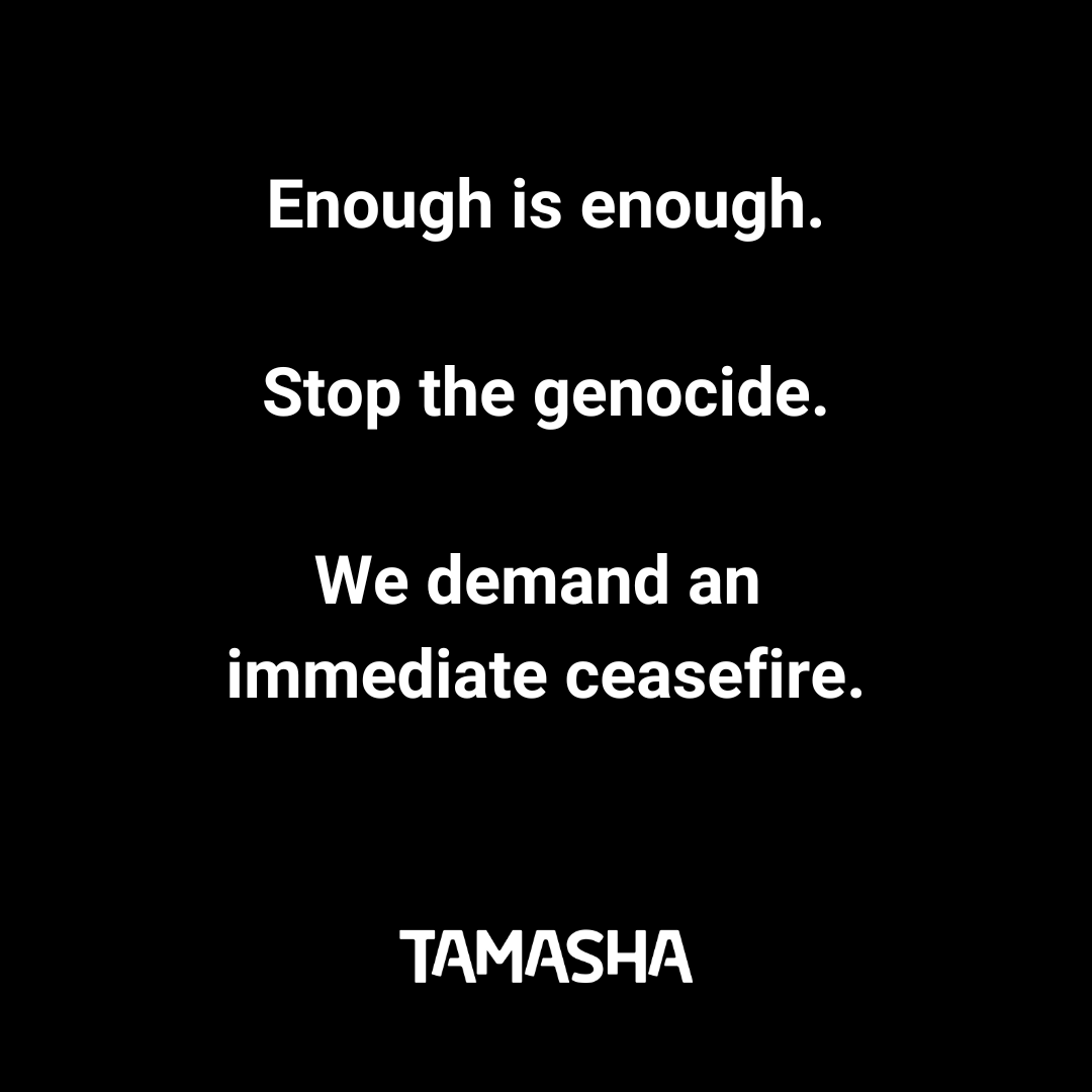 ENOUGH IS ENOUGH STOP THE GENOCIDE WE DEMAND AN IMMEDIATE CEASEFIRE (1/5)