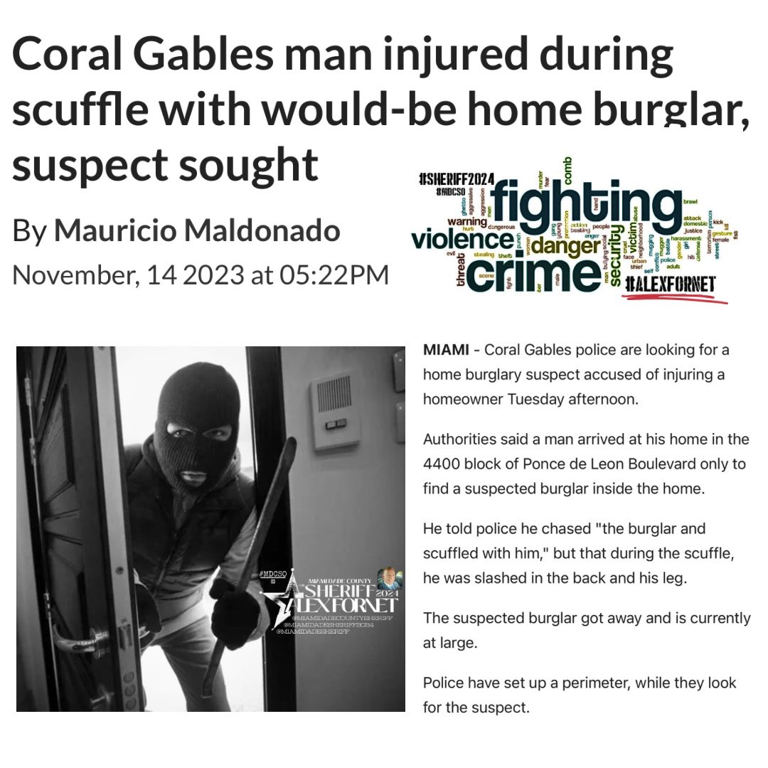 cbsnews.com/amp/miami/news… #BURGLARY #BURGLARYPREVENTION #CORALGABLESMIAMI #CORALGABLESLIVING #CORALGABLESREALESTATE #POLICENEEDYOURHELP #CRIMESTOPPERS #CRIMEFIGHTERS #CRIMEFIGHTERMIAMI #VIOLENTCRIMEMIAMI #VIOLENCEMIAMI #CRIMEMIAMI #MIAMICRIME #RISINGCRIME #NEWSHERIFFINTOWN2024