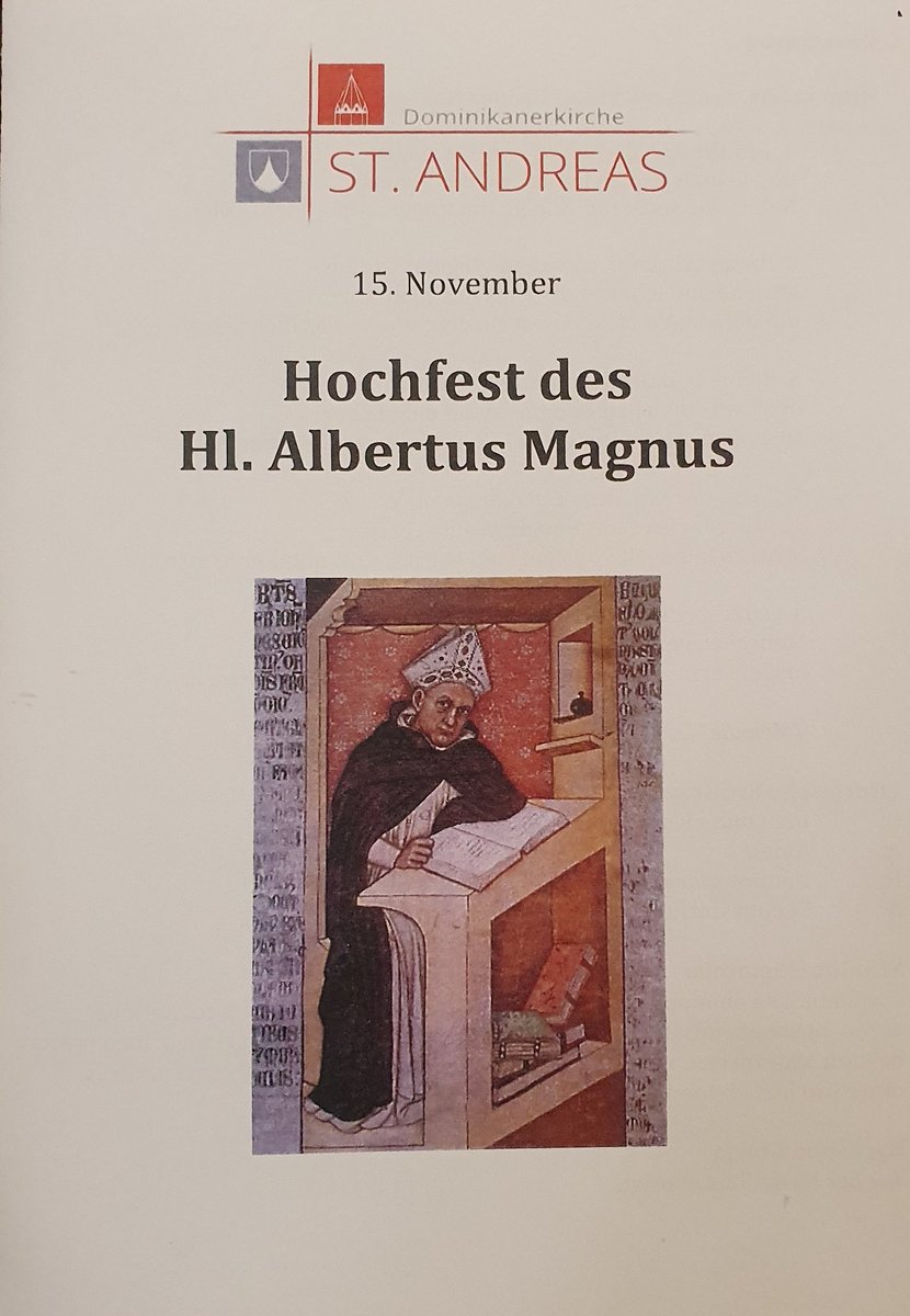Stanislaus2210's tweet photo. Heute feiert die #Kirche #AlbertusMagnus, einen Universalgelehrten, dessen Gebeine in der #Krypta von #StAndreas in #Köln ruhen. https://t.co/TF2nvX8mvp