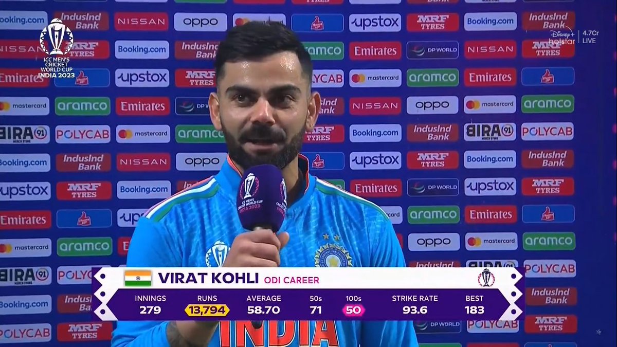 CricCrazyJohns's tweet photo. The stats of Virat Kohli in ODIs. 🥶 https://t.co/vDyjlef2Y1