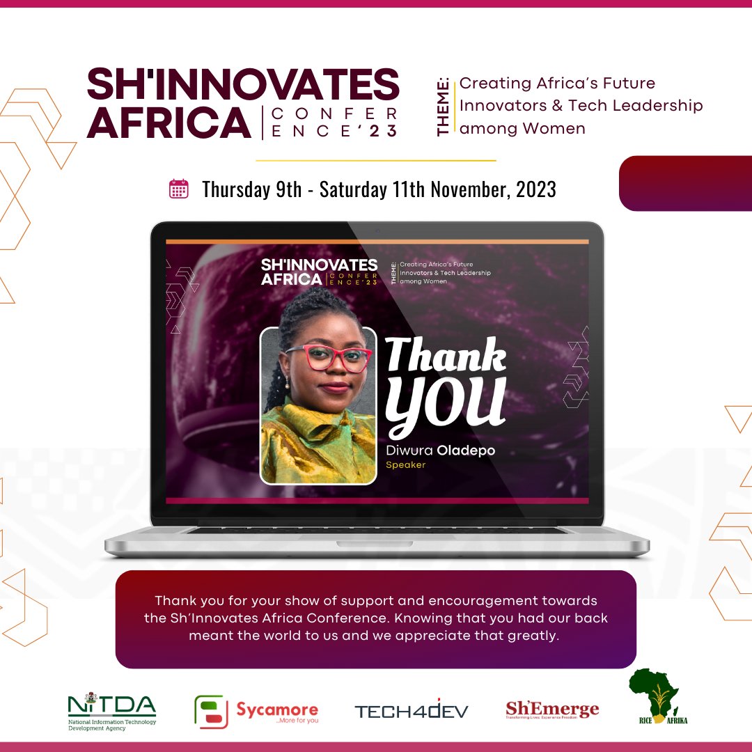Sh_Emerge's tweet image. Amidst life&apos;s treasures, the most priceless is the company of wonderful people. One such gem is Oladiwura (Diwura) Oladepo.

Your unwavering support and encouragement for the Sh’Innovates Africa Conference made a world of difference.
#ShInnovatesAfrica #ShEmerge #FrancesAborigho