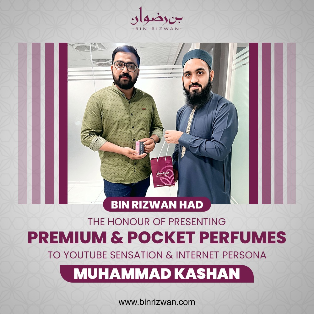 BinRizwanOff's tweet photo. Bin Rizwan proudly presents our enchanting Pocket Perfumes to the amazing YouTube sensation and Internet celebrity, Muhammad Kashan.

Order Now!
https://t.co/Spe5WS7QPT

Available in-store and online.

#MuhammadKashan #Readytowear #fashion #BinRizwan #waistcoat #shalwarkameez https://t.co/1XJawOpNlP
