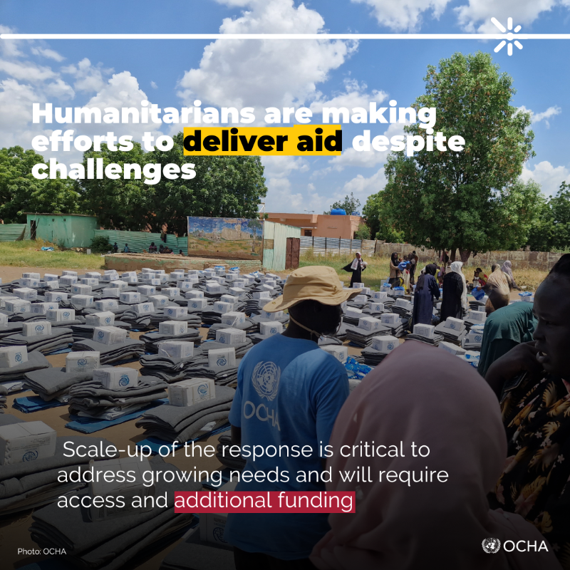 UNOCHA_Sudan's tweet photo. 7⃣months of intense fighting in #Sudan
About 6.2M people have been displaced within and outside Sudan, including 3M children, making it the largest child displacement crisis in the world.
 
Read more ⬇️