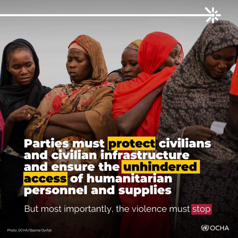 UNOCHA_Sudan's tweet photo. 7⃣months of intense fighting in #Sudan
About 6.2M people have been displaced within and outside Sudan, including 3M children, making it the largest child displacement crisis in the world.
 
Read more ⬇️