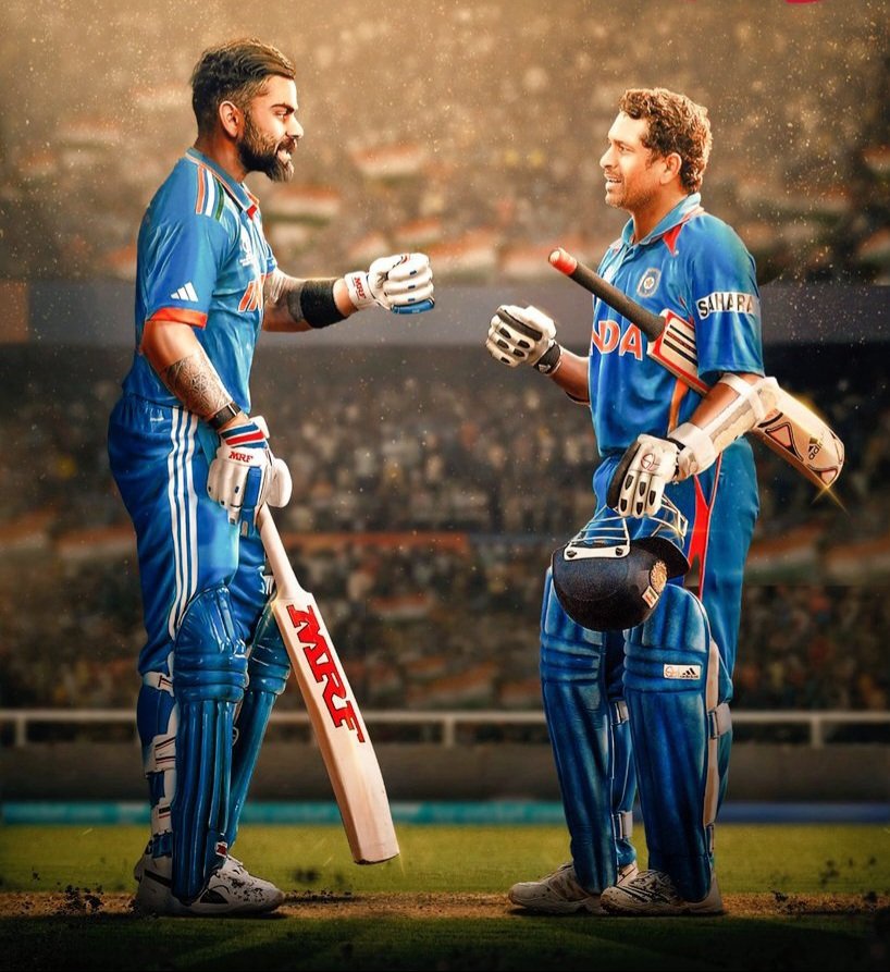 himantabiswa's tweet photo. Virat innings by #ViratKohli! 

What an absolute delight to watch Virat etching his name in the history books with the highest number of centuries in ODI cricket, surpassing the legendary Sachin Tendulkar.

Take a bow, King Kohli 🇮🇳

@imVkohli @sachin_rt https://t.co/T16lZ5ql3n
