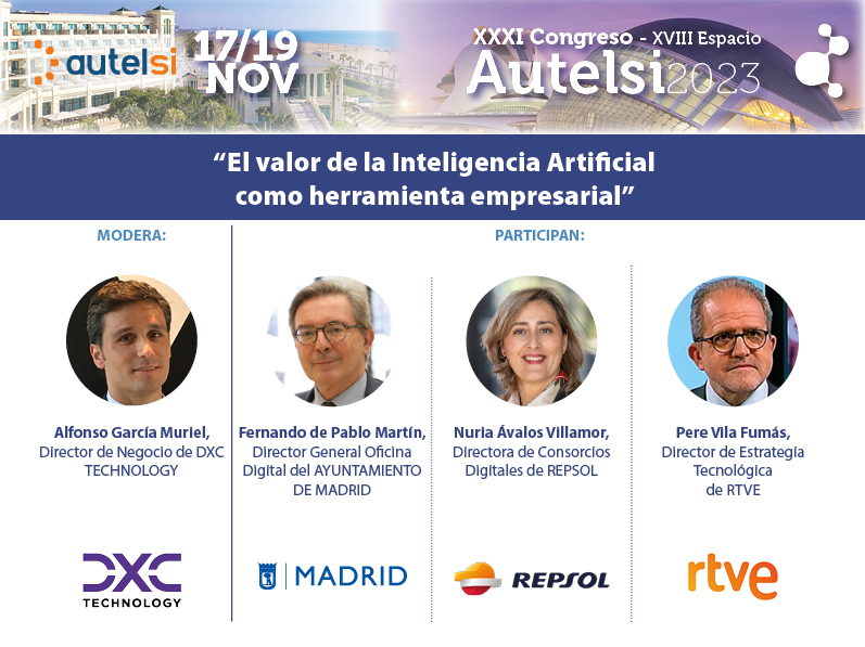 Damos comienzo a la 2ª mesa de debate “El valor de la Inteligencia Artificial como herramienta empresarial” 🎙️Modera Alfonso García Muriel <a href="/DXCspain/">DXC España</a>  
🎙️Participan: <a href="/MADRID/">Ayuntamiento Madrid</a> <a href="/Repsol/">repsol</a> <a href="/rtve/">RTVE</a>