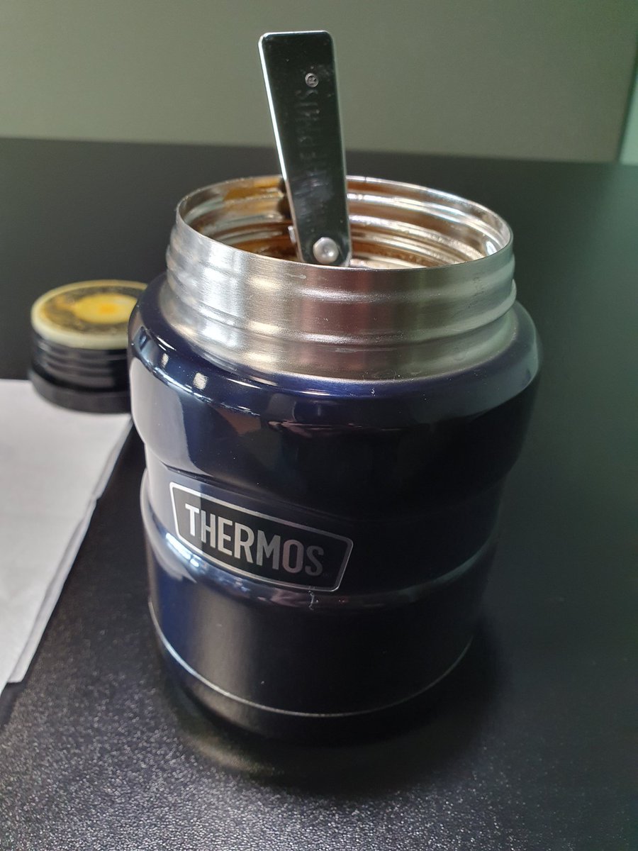 katie_jr's tweet image. I live by the credo of #BuyLessStuff, as you know.

However, I have treated myself to a food flask so I don't have to queue for the microwave at lunchtime.

Pumpkin soup is still hot 6 hours after putting it in, so I think it was a worthwhile investment.