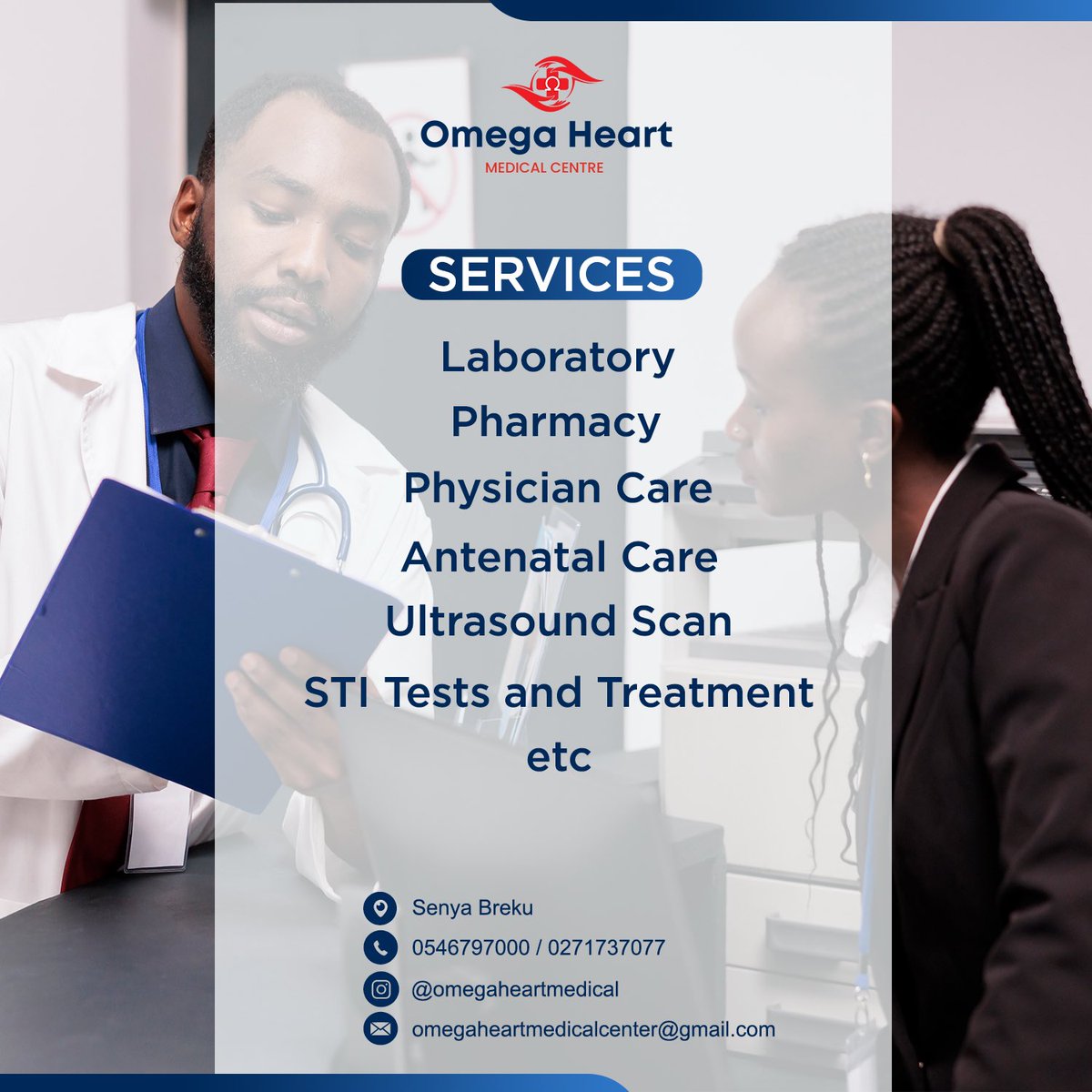 Omegamedical22's tweet photo. Choose #Omega for cutting-edge treatments, compassionate professionals, and a personalized approach to wellness that sets us apart from the rest. Your health, our priority. 
#WeAreOmega #FamilyMedicine #OccupationalHealth #SportsInjury #GhanaClinic #OmegaHeartMedicalClinic https://t.co/PnlMeXWzvO