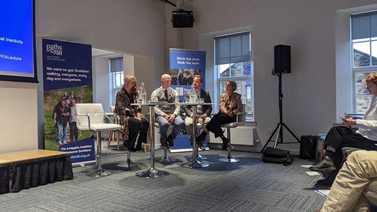 walking_scot's tweet photo. #PFALecture chair @nanettemutrie welcomes our panellists for what is set to be an invigorating discussion.
What can we do to integrate #physicalactivity into all aspects of how we live our lives? https://t.co/C8RoDwLFOI