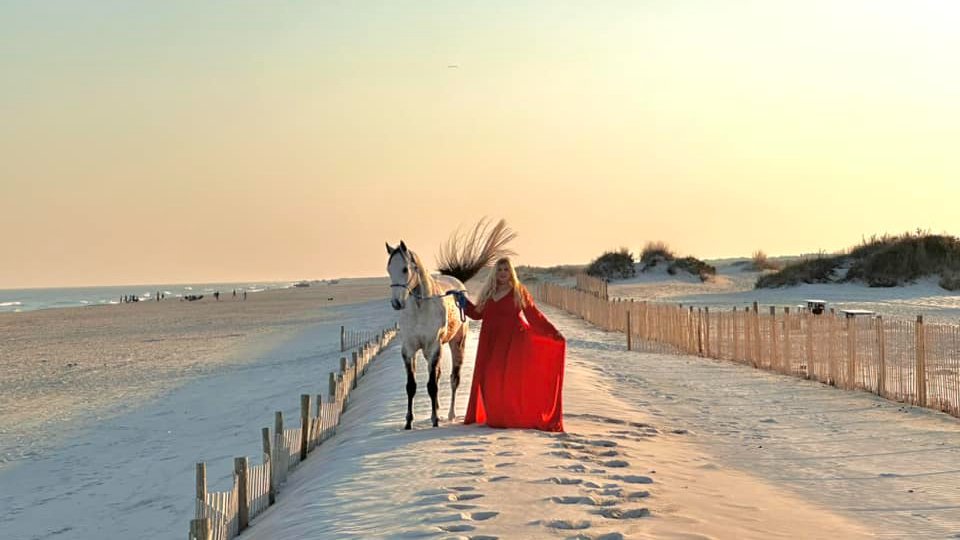 NewVocations's tweet photo. The well traveled millionaire earner and #NVGrad, DRAFTED went on his first camping trip with his adopter to Assateague Island. She shares, "He took everything like a professional and was a Rockstar!" @florida_horse #rehabretrainrehome https://t.co/12ddkpLLhL