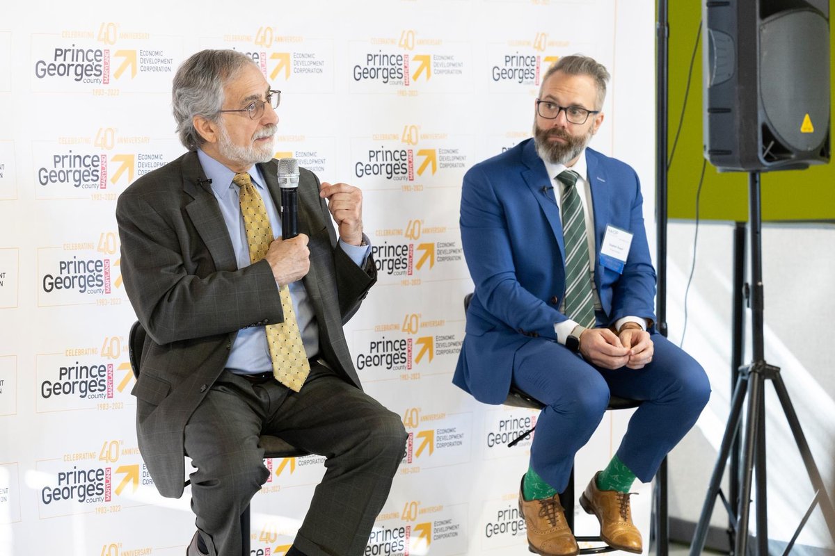 ExpandPGC's tweet photo. During the NAIOP: Seat at the Table with David Iannucci event at Innovation Station Business Incubator, PGCEDC Pres & CEO, @dsigoterps and Executive Director, Larry Hentz explains how we at PGCEDC can help you grow!
Expansion Starts Here!
#PGCEDC https://t.co/w707DiEv2C