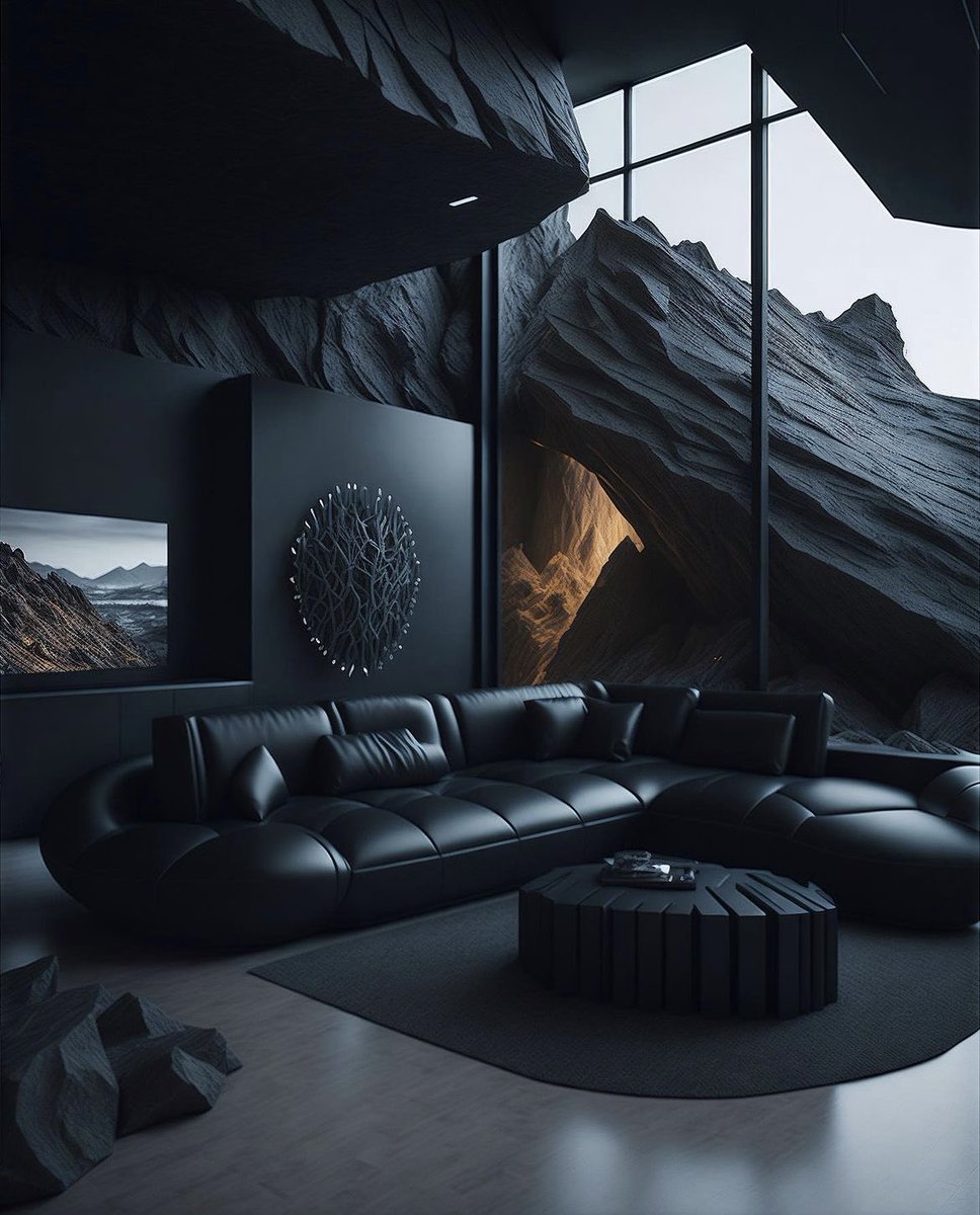 Dark living room.