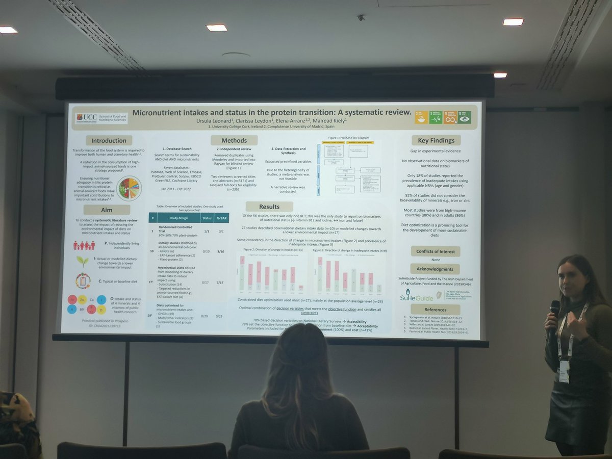 Exciting research from @fnsucc today at #FENS2023 Belgrade 🤩 with fantastic presentations from @hennessy_aine on #iodine and neurodevlopment @urs_leonard on micronutrients intakes in move to sustainable diet and @GrainneKentRD on nutritional quality of plant-based diets 👏