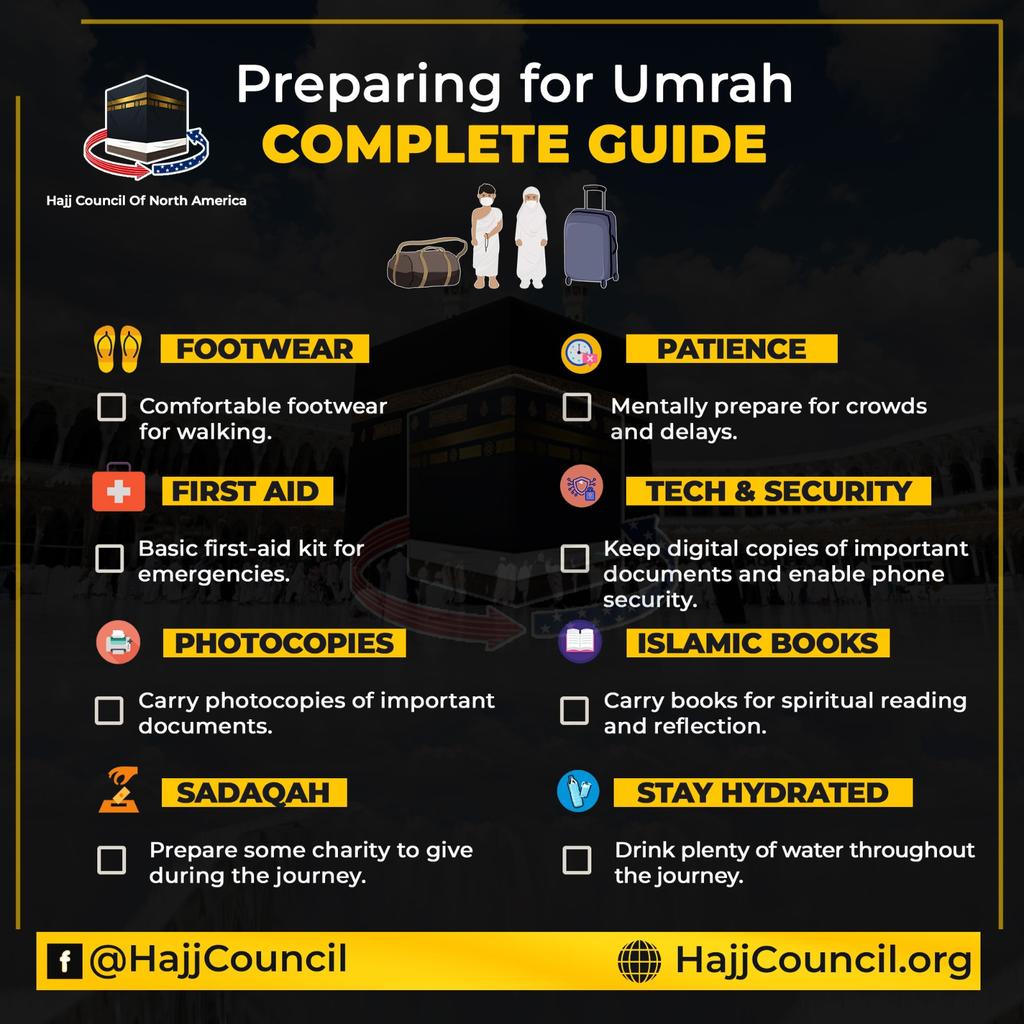 Embarking on the sacred journey of Umrah? 🕋✨ Here's your ultimate checklist for a seamless pilgrimage. 📜✈️ #UmrahChecklist #PilgrimagePrep #UmrahGuide #SpiritualJourney #TravelEssentials #UmrahTravel #SacredPilgrimage #PackingList #UmrahReady #TravelWithPurpose #FaithfulJourne