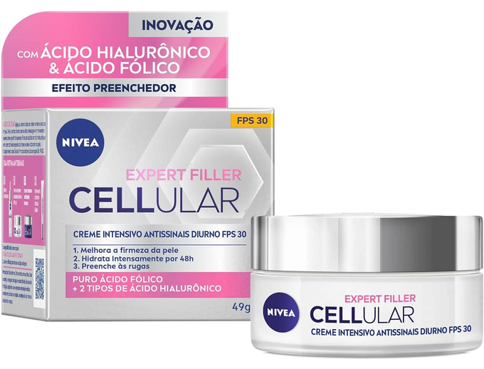 NIVEA Creme Facial Antissinais Cellular Filler Dia FPS 30 49g