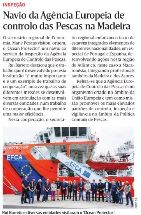 EUROPEDIRECTMAD's tweet photo. O navio #oceanprotector⛴️ da @EFCA_EU está na Madeira.
A @EFCA_EU tem por missão fomentar os + altos níveis comuns de controlo, inspeção e vigilância no âmbito da política comum das pescas, através da coordenação da cooperação entre as atividades nacionais de controlo e inspeção https://t.co/sarGoQDq8R