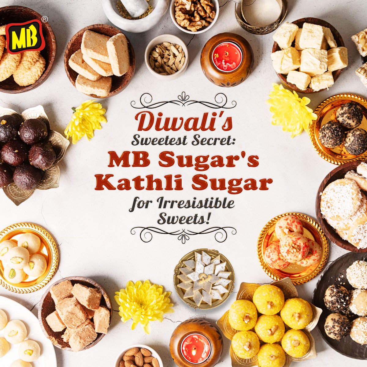 MBSugarsPharma1's tweet photo. From Kaju /Badam kathli to Rasgulla, this Diwali, unravel the sweetest secret that's been a part of our heritage for generations. MB Sugar's Kathli Sugar is the key ingredient to crafting irresistibly delightful sweets. #DiwaliSweets #SweetestSecret #KathliSugar #MBSugar https://t.co/S0hduuDNZN