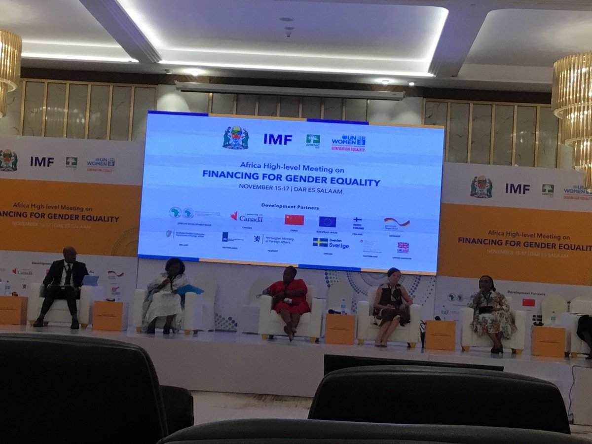 Minister of <a href="/RwandaGender/">Ministry of Gender & Family Promotion | Rwanda</a> <a href="/Dr_Uwamariya/">Dr. Valentine Uwamariya</a> shared Rwanda experience &amp; achievements  in scaling up investment to bridge gender gap in technology and innovation <a href="/unwomenafrica/">UN Women Africa</a>