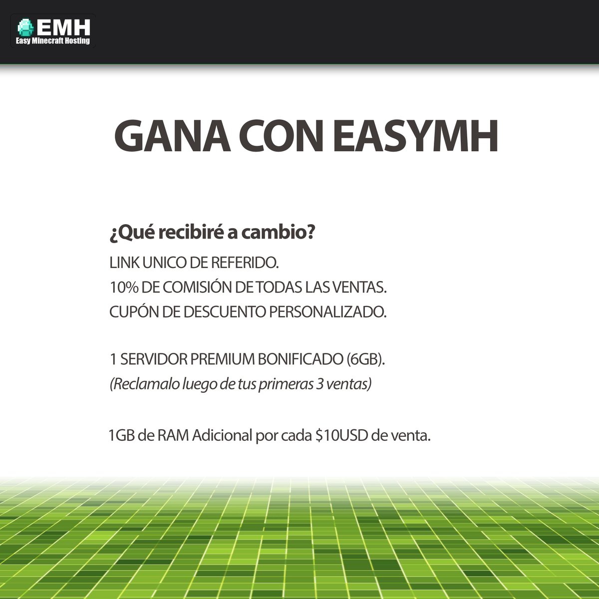 EasyMH_'s tweet image. AFILIADOS EASYMH 
Activa tu cuenta de afiliado y obtén el 10% de comisión por cada venta que hagas
Podrás ver tus ventas en vivo desde el área de afiliado

INICIA HOY AQUÍ ➽  easyminecrafthosting.com/affiliates.php