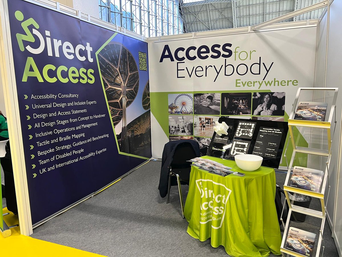 Our team is now live at the @LondonBuildExpo and fired up for a fun couple of days. Come and meet the Direct Access accessibility team at stand L8! Our CEO, Steven will host a workshop on ethical and sustainable construction from 4pm to 5pm today. #LondonBuild #LondonBuildExpo