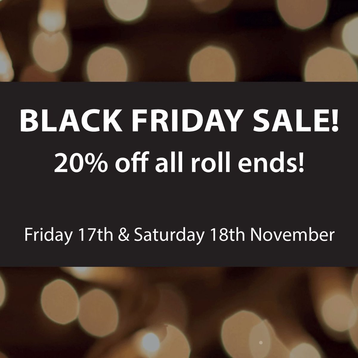 AMAZING BLACK FRIDAY SALE INCOMING📷
We're having a flash sale on ALL ROLL ENDS.
20% off this Friday and Saturday (17th and 18th November) ONLY!
We still have fitting availability before Christmas so why not treat yourself to some new carpet at an amazing price.
**#LICHFIELD ONLY