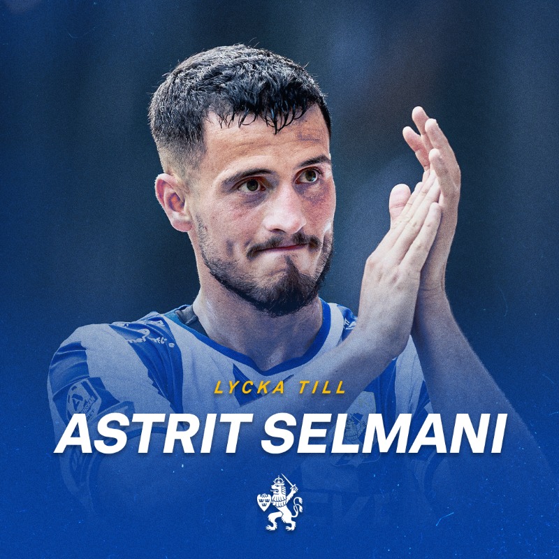 IFKGoteborg's tweet photo. 🙏| Uppdraget slutfört – tack, Astrit!

Astrit Selmani lämnar efter att lånet har löpt ut.

Läs mer i Blåvitt+.

#ifkgbg