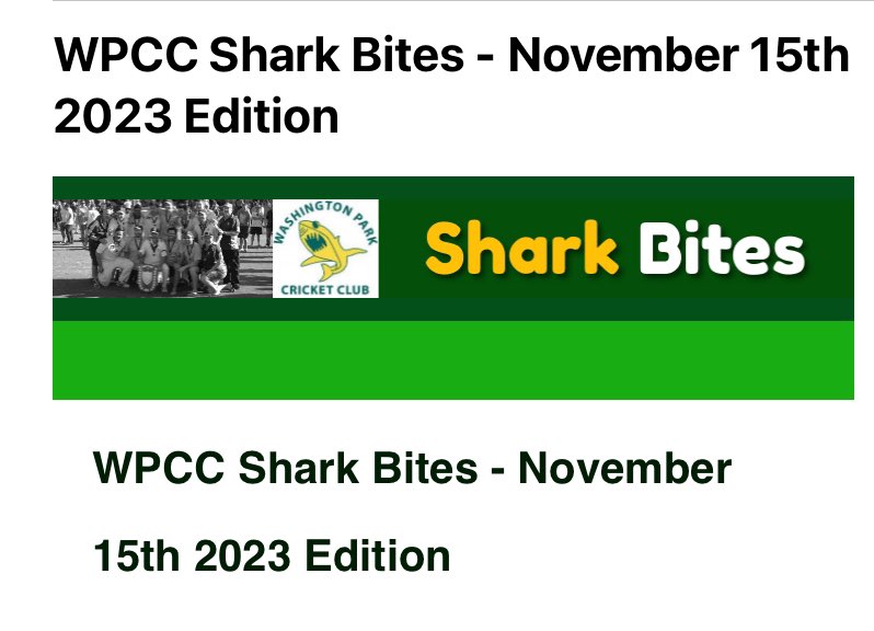 Giddy up 🐎 Shark Bites latest edition has hit the streets! Chock full of all the action from the past two weeks, junior rep squad news, CoS teams of the week, lots of Spring Racing puns and 🍾 comedy. Check your email or click the link here- mailchi.mp/4ccb812a93a4/w…