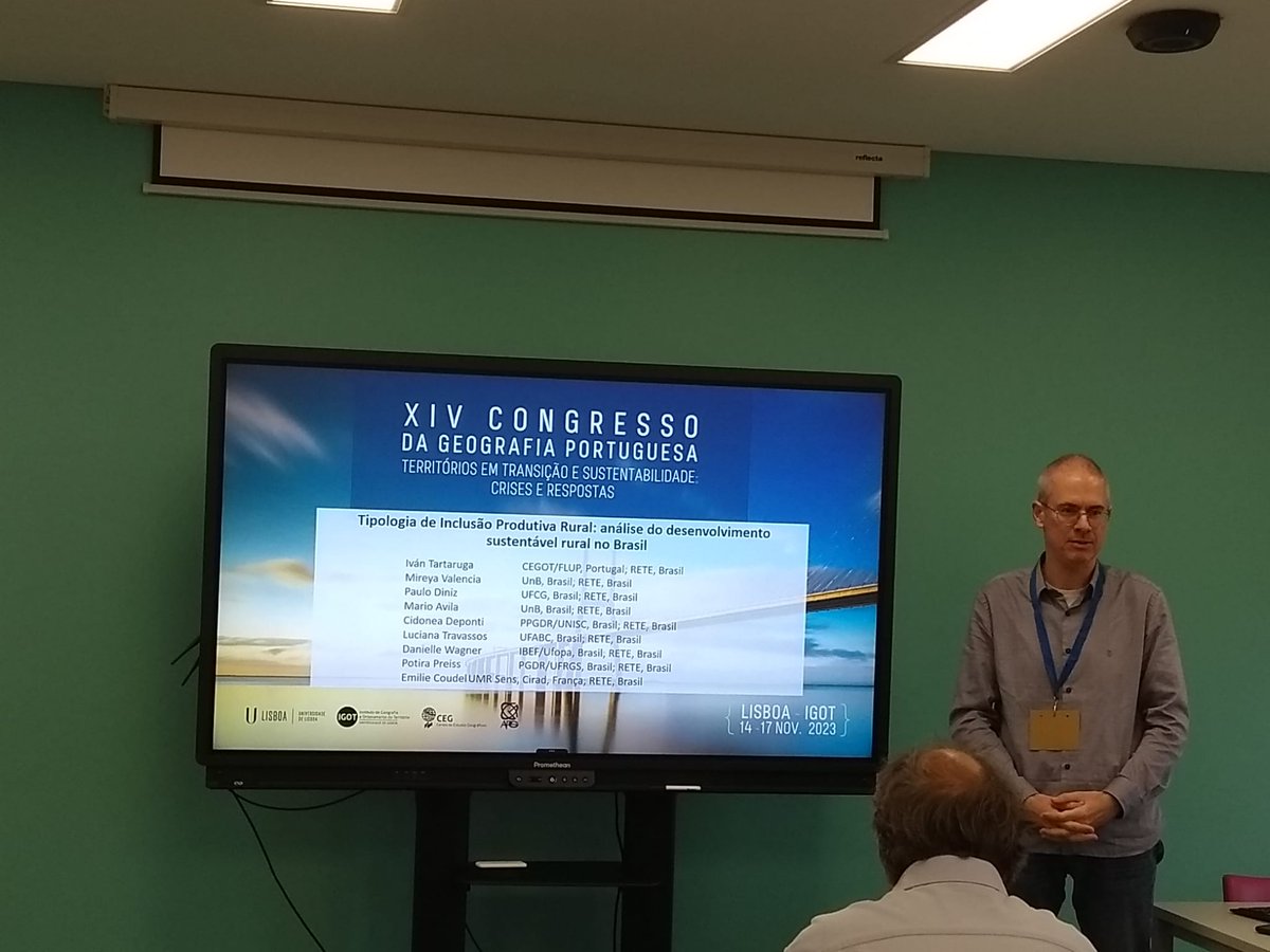 Presenting TIPR-<a href="/retebr/">Rede Brasileira de Pesquisa e Gestão</a> (Typology of Rural Productive Inclusion) project at the Portuguese Geography Congress (Lisbon-PT) <a href="/IGOT_ULisboa/">IGOT-ULisboa</a>. Productive inclusion and #inclusiveInnovations at the Brazilian rural territories.
<a href="/CEGOT_PT/">CEGOT</a>