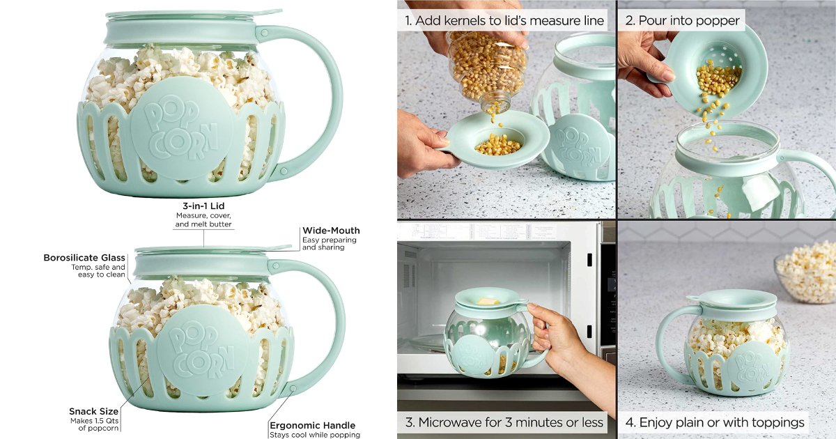 Mahamid110's tweet image. tinyurl.com/micro-pop-micr…
👉Ecolution Patented Micro-Pop Microwave Popcorn Popper with Temperature Safe Glass
#MicroPop #Microwave #AmazonProduct #Kitchen #Popcorn #worldwide #PopcornPopperPrice #MicroPopMicrowave