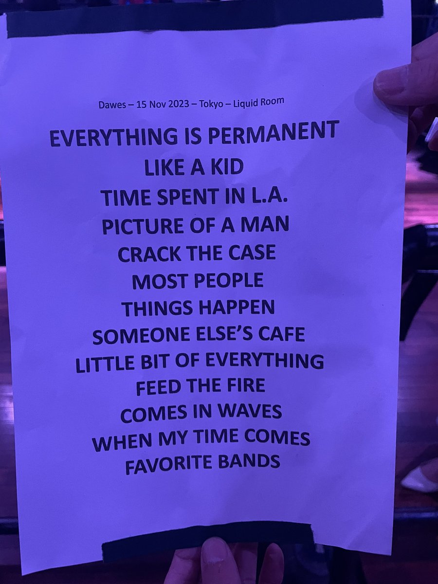 hormiga826's tweet image. #DAWES 相方、セトリをゲットしてはりましたわ。