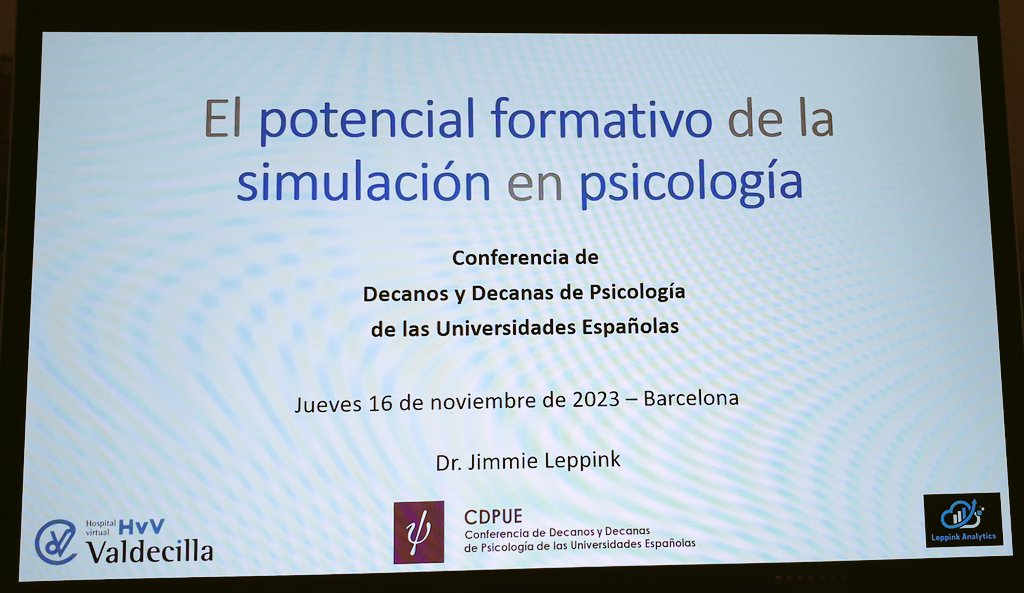 LeppinkAnalyti1's tweet photo. De camino a Barcelona para la Conferencia de Decanos y Decanas de Psicología de las Universidades Españolas #CDPUE para representar mi centro @hvvaldecilla, aprender, hablar del #potencial #formativo de la #simulación en #psicología, y crear alianzas
https://t.co/2meePp4bow https://t.co/nb7zgBpuSw