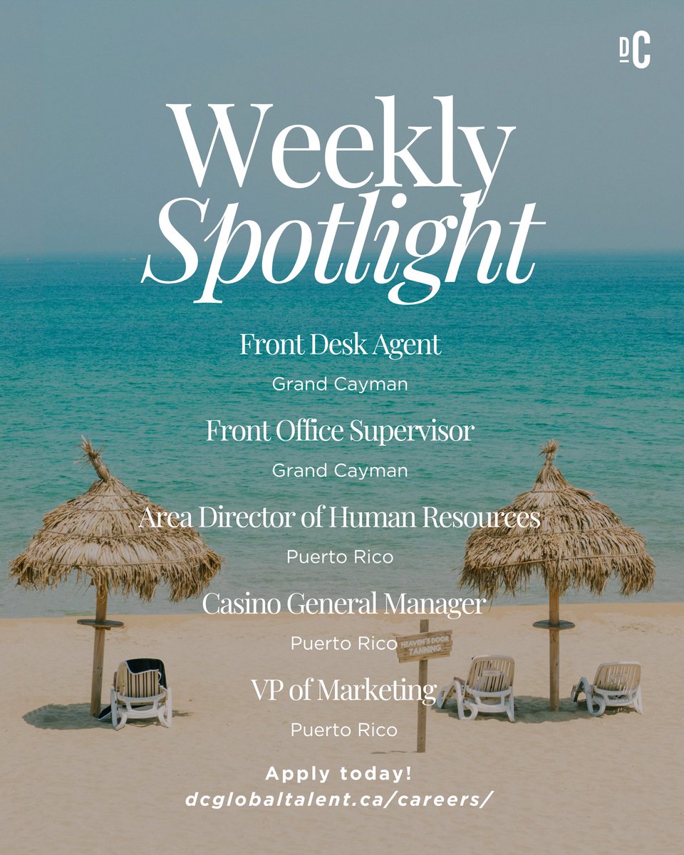 Who wouldn’t want to apply for their dream job?🤔

Presenting our Weekly Spotlight, featuring our hottest opportunities.🔥Don’t miss the chance to apply and secure your dream job. 📨Apply now!
Visit dcglobaltalent.ca/careers/

#careeropportunities #jobs2023 #jobopportunities