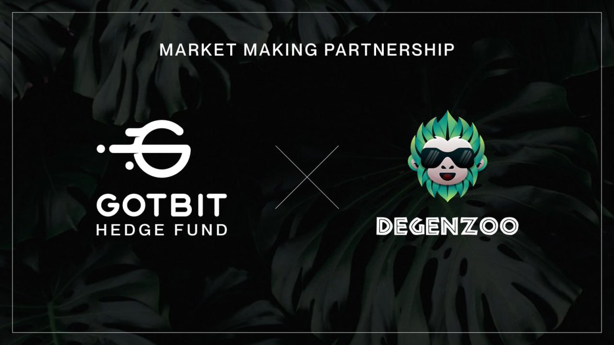 We're thrilled to announce our groundbreaking partnership with <a href="/Degen_Zoo/">AI Zoo - AI generated NFT games on Solana & BSC</a> 🦓

🎮 Degen Zoo mirrors real-world money's impact on extinction. With tokens, NFTs, and supply-trimming, it reshapes gaming. 

Gotbit Hedge Fund spots high potential in $DZOO – get ready for a wild ride!