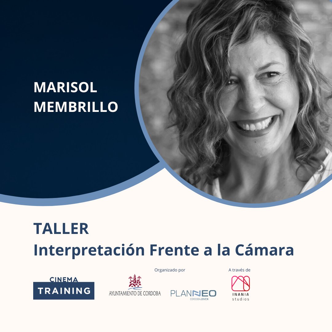 CinemaCordoba_'s tweet photo. 🎬 ¡Aprende de los Mejores en los talleres #C23Training 🌟"Interpretación frente a la cámara" con la actriz Marisol Membrillo📅 Lunes 11 diciembre, 16:30-20:30h 🎭 Descubre las técnicas de actuación en cine y series. 🔗Inscripciones hasta el 1 de diciembre
https://t.co/Q8msXhrknE https://t.co/oIDjwhXAKF