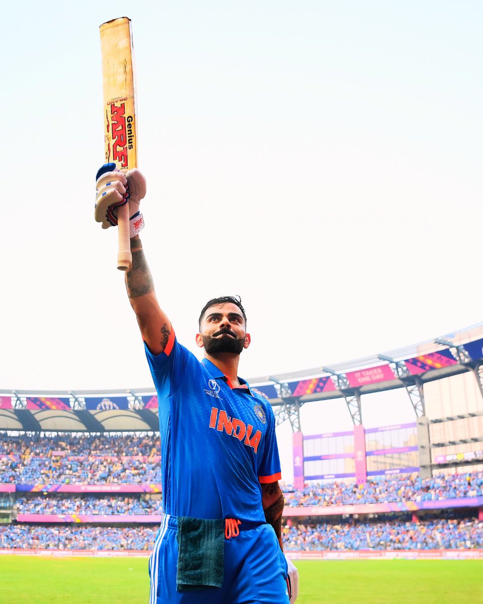 Today, @imVkohli has not just scored his 50th ODI century but has also exemplified the spirit of excellence and perseverance that defines the best of sportsmanship. This remarkable milestone is a testament to his enduring dedication and exceptional talent. I extend heartfelt